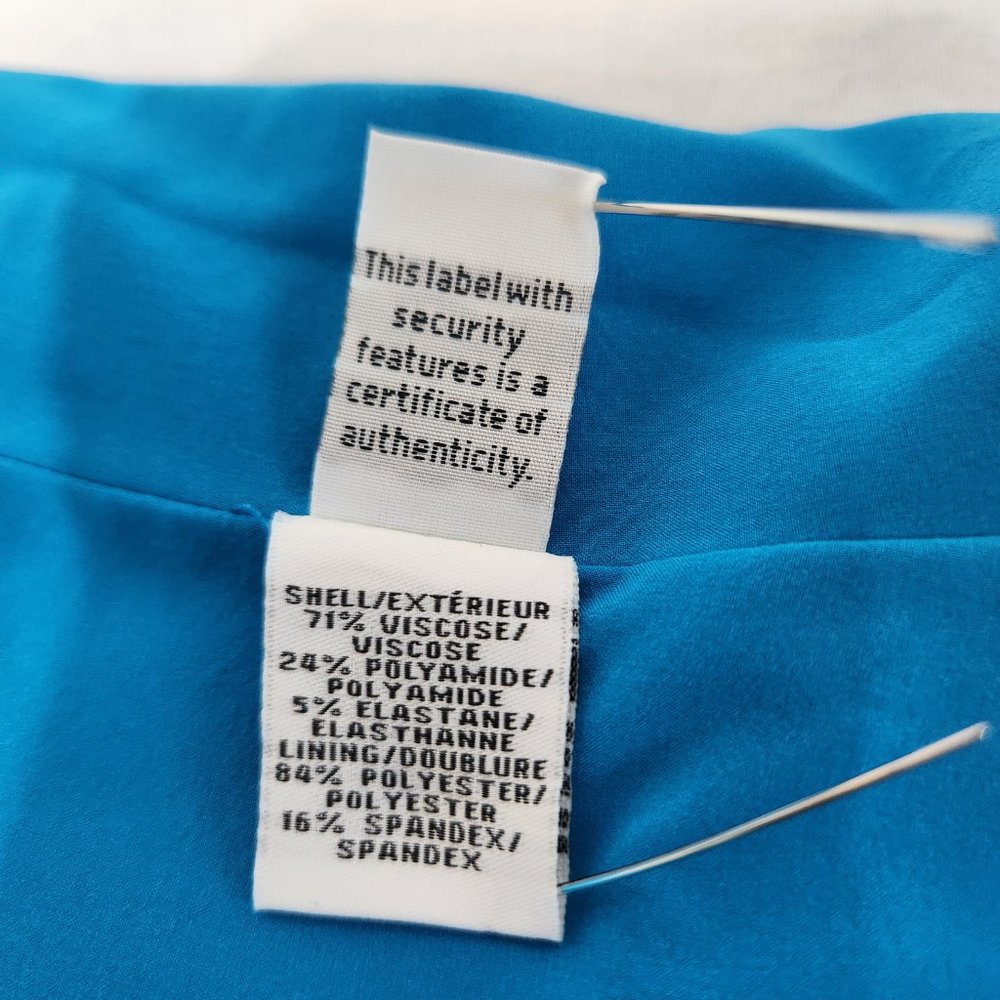 DIANE VON FURSTENBERG Minimalist Stretchy Blue Sleeveless Dress Size10 LIKE NEW! - Picture 13 of 16